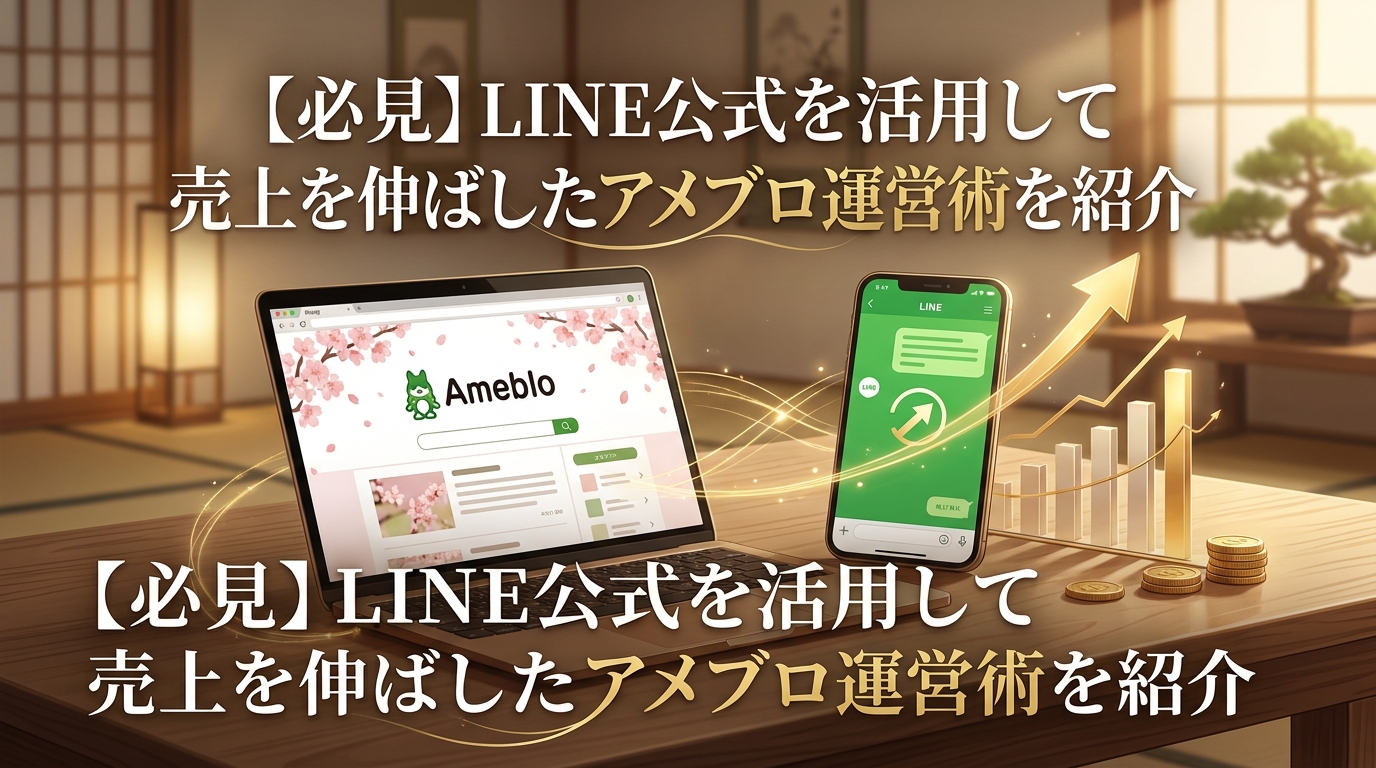【必見】LINE公式を活用して売上を伸ばしたアメブロ運営術を紹介