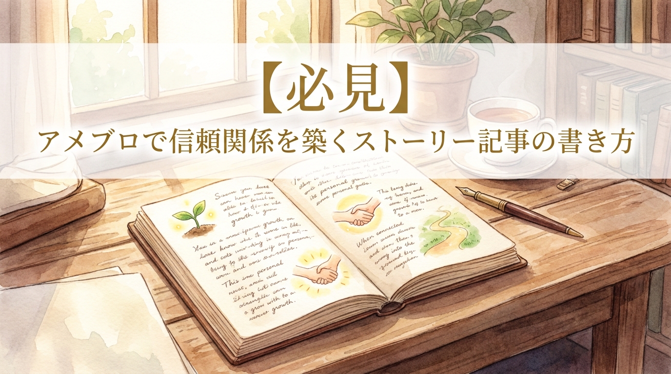 【必見】アメブロで信頼関係を築くストーリー記事の書き方