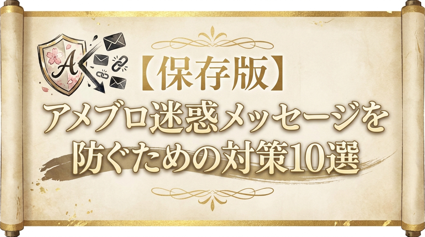 【保存版】アメブロ迷惑メッセージを防ぐための対策10選
