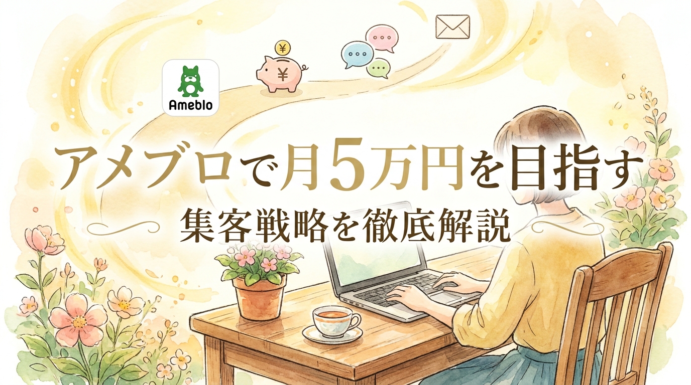【必見】アメブロで月5万円を目指す集客戦略を徹底解説