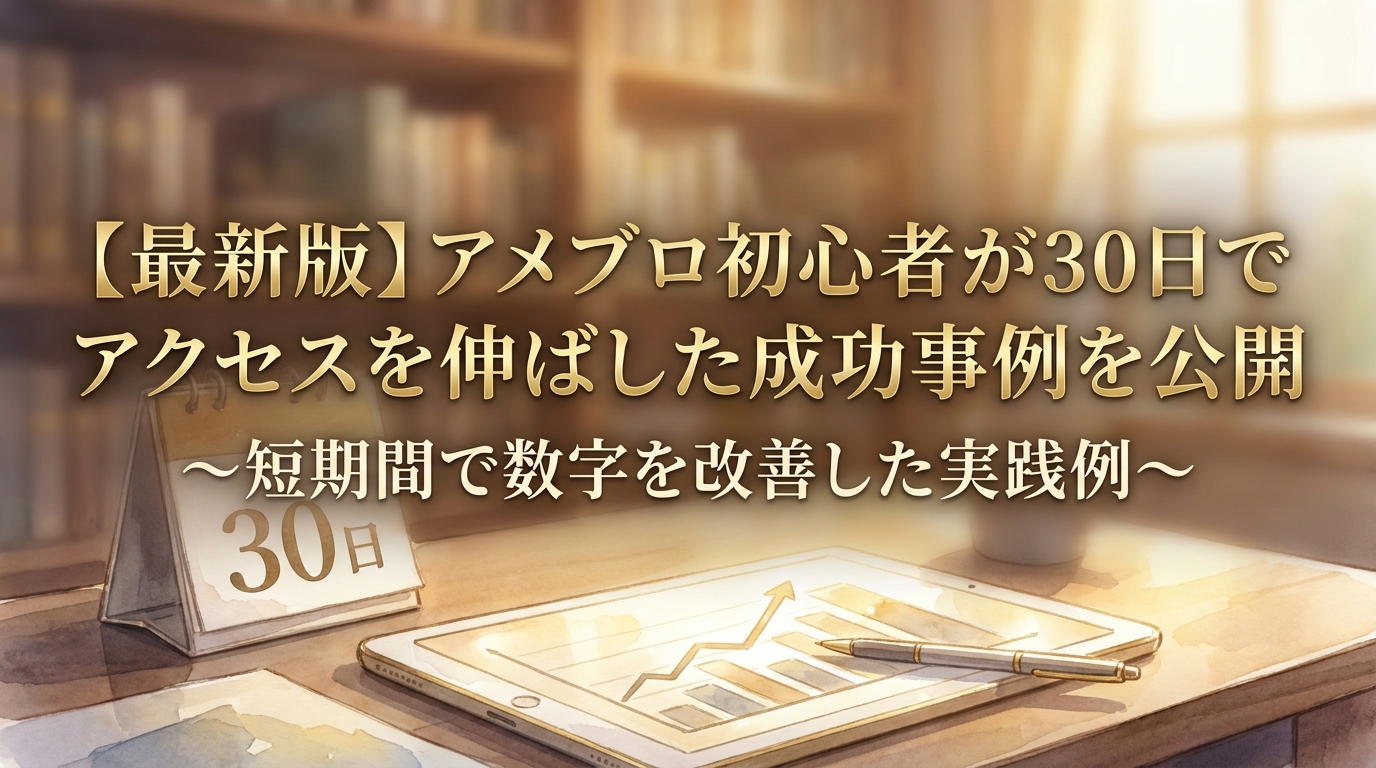 【最新版】アメブロ初心者が30日でアクセスを伸ばした成功事例を公開
