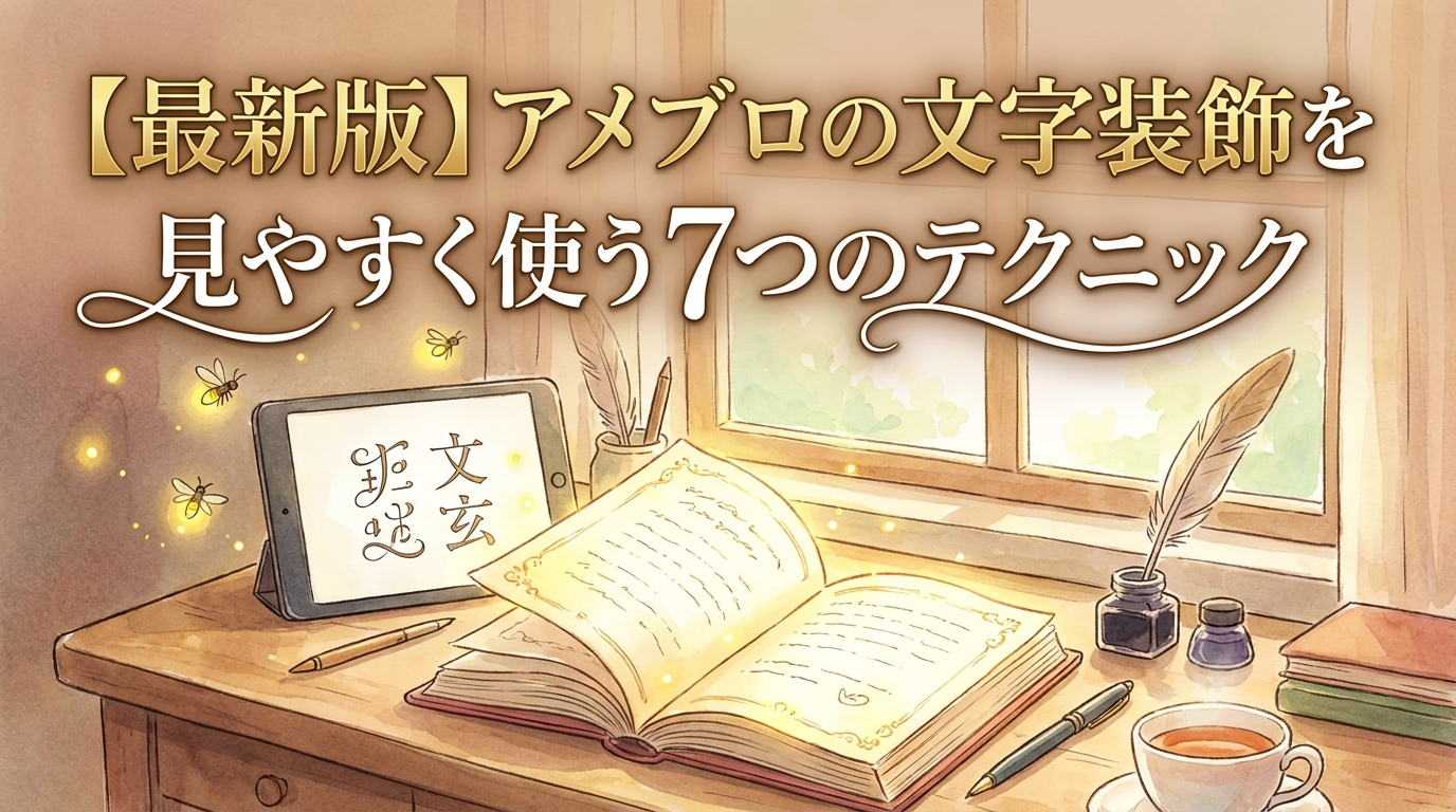【最新版】アメブロの文字装飾を見やすく使う7つのテクニック