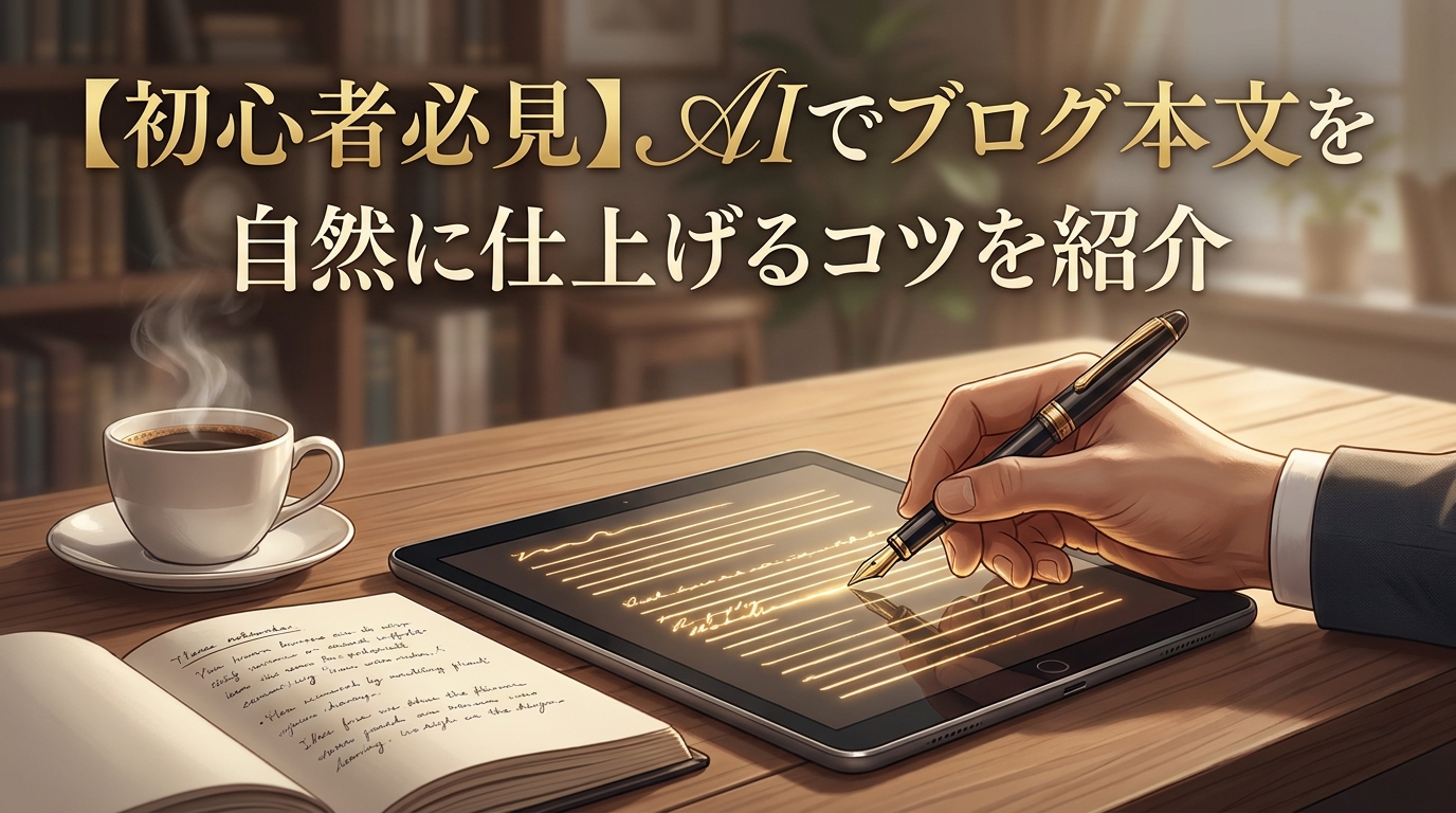 【初心者必見】AIでブログ本文を自然に仕上げるコツを紹介