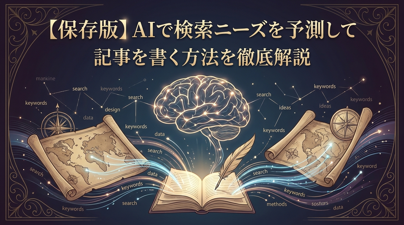 【保存版】AIで検索ニーズを予測して記事を書く方法を徹底解説