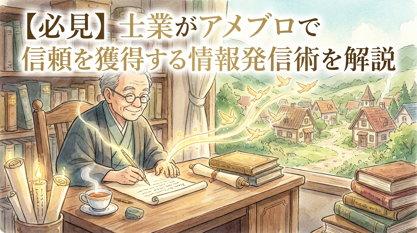 【必見】士業がアメブロで信頼を獲得する情報発信術を解説