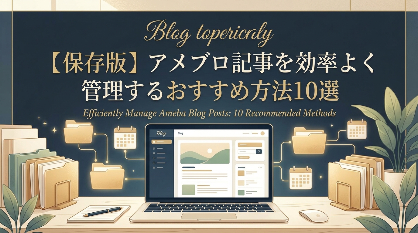 【保存版】アメブロ記事を効率よく管理するおすすめ方法10選