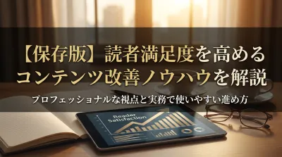 【保存版】読者満足度を高めるコンテンツ改善ノウハウを解説