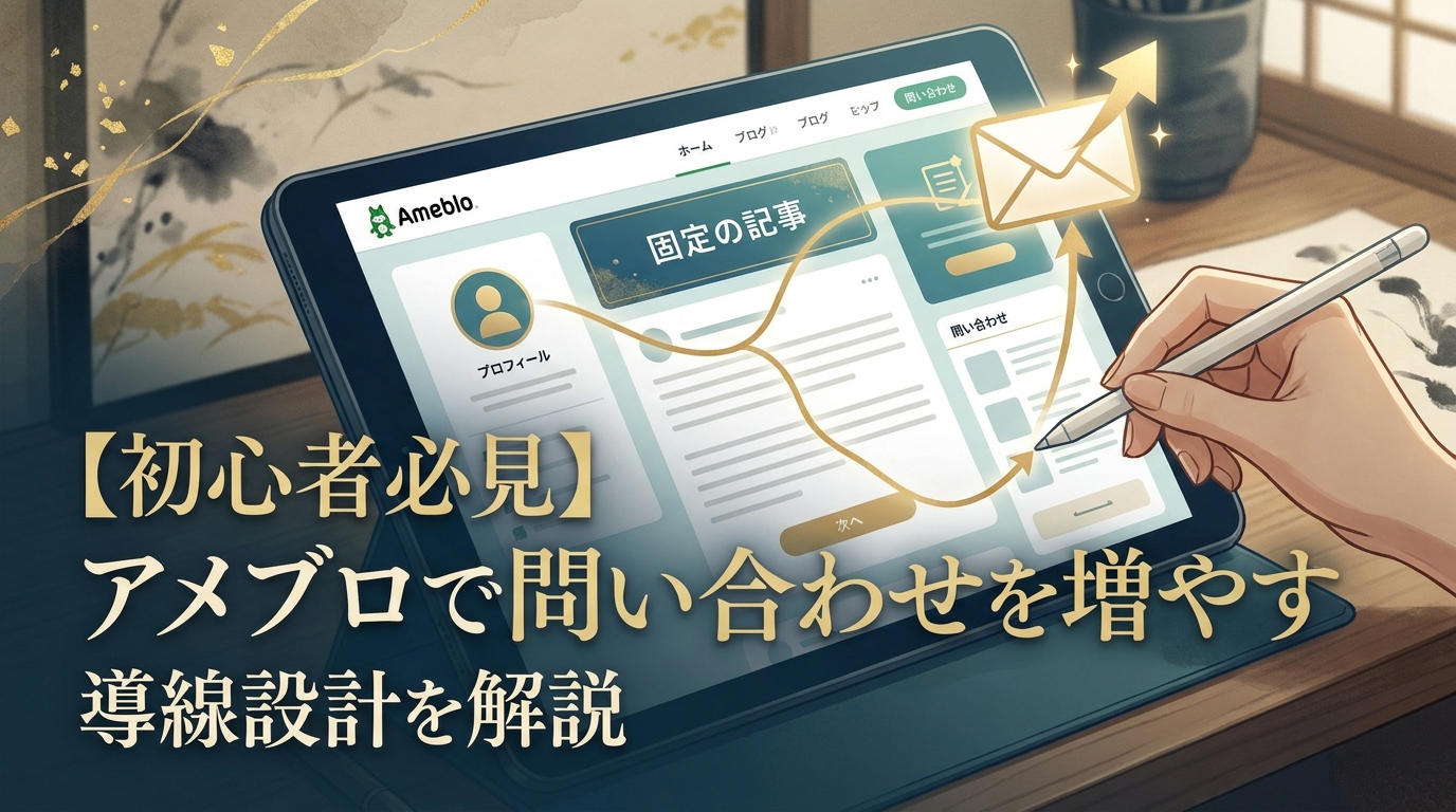 【初心者必見】アメブロで問い合わせを増やす導線設計を解説