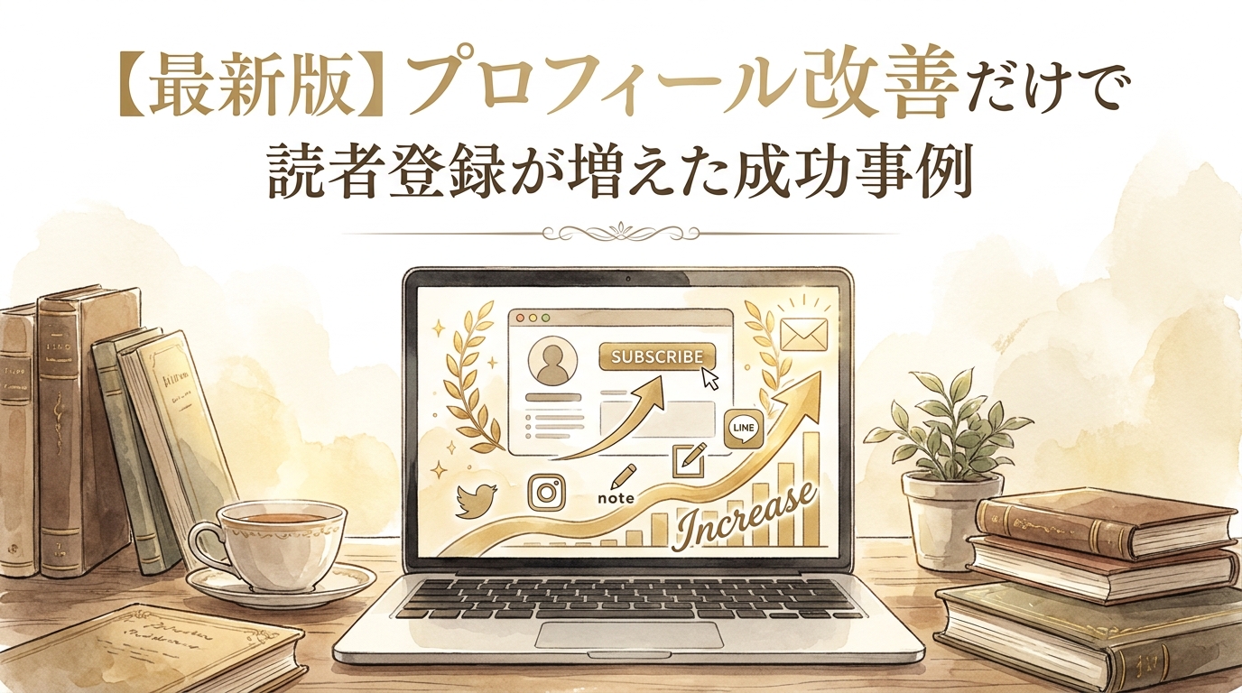 【最新版】プロフィール改善だけで読者登録が増えた成功事例