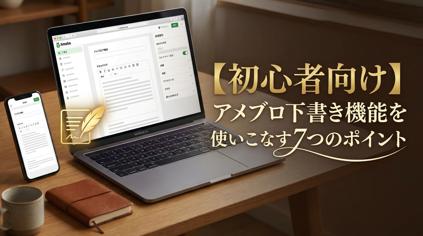 【初心者向け】アメブロ下書き機能を使いこなす7つのポイント