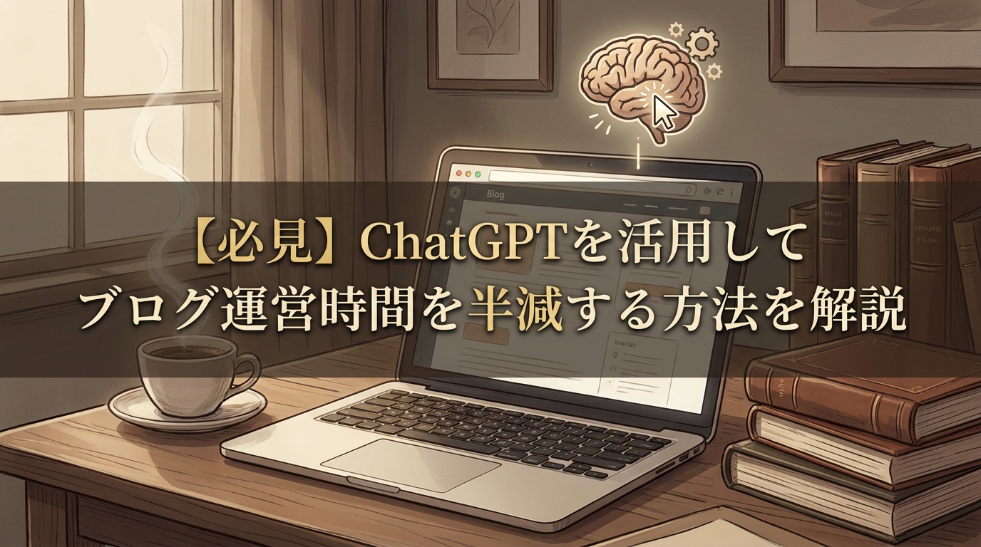【必見】ChatGPTを活用してブログ運営時間を半減する方法を解説