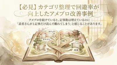 【必見】カテゴリ整理で回遊率が向上したアメブロ改善事例