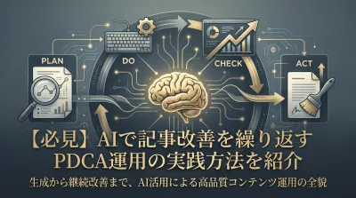【必見】AIで記事改善を繰り返すPDCA運用の実践方法を紹介