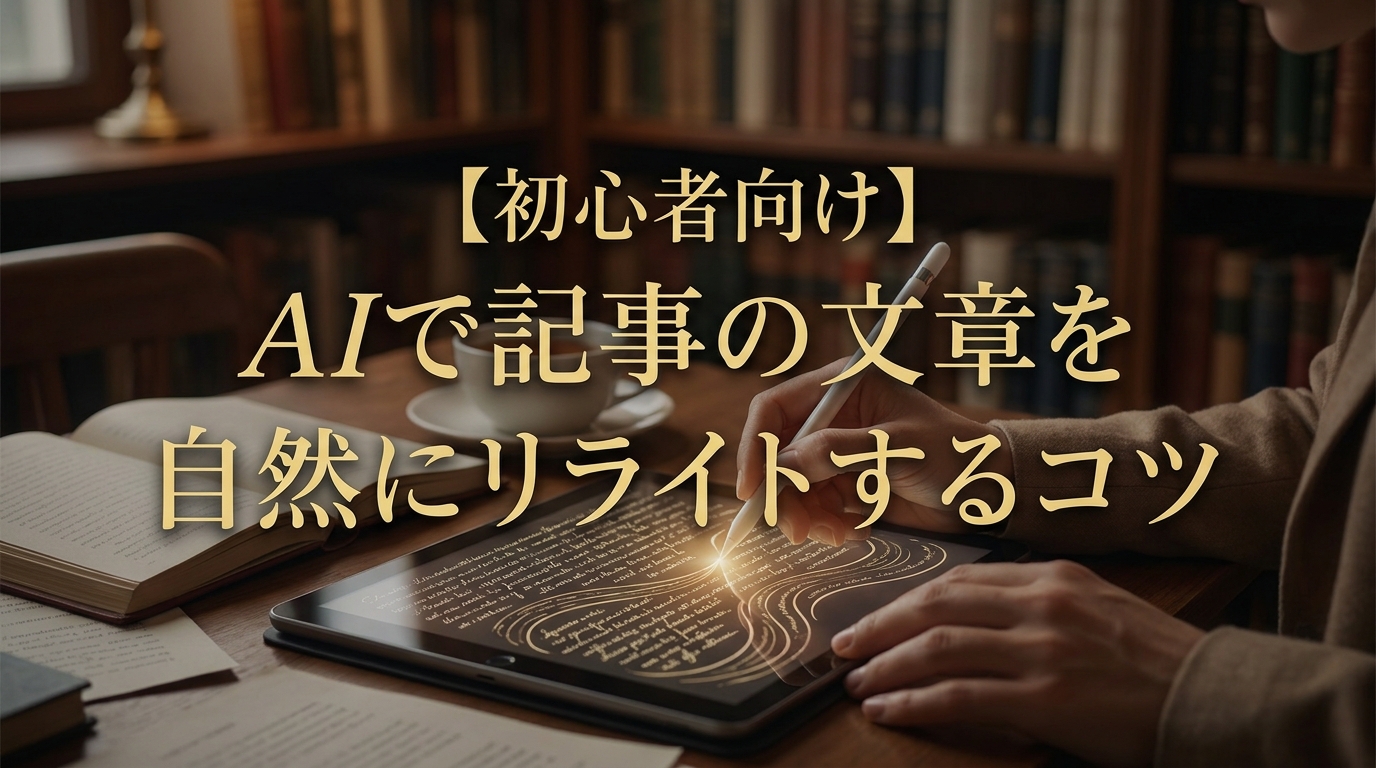 【初心者向け】AIで記事の文章を自然にリライトするコツ