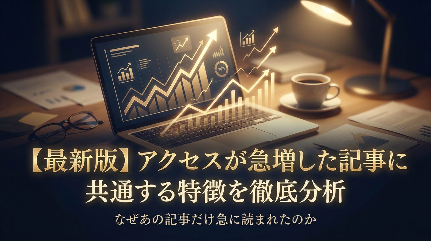 【最新版】アクセスが急増した記事に共通する特徴を徹底分析