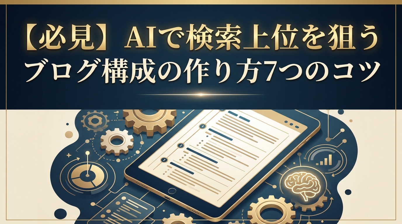 【必見】AIで検索上位を狙うブログ構成の作り方7つのコツ