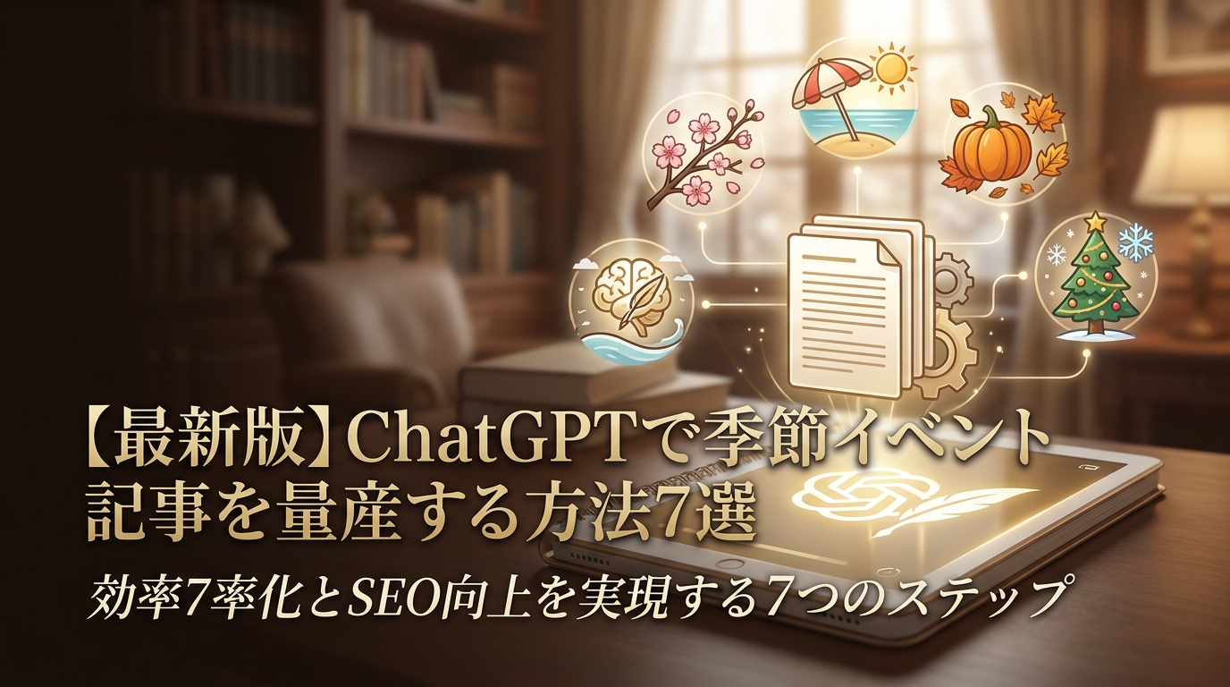 【最新版】ChatGPTで季節イベント記事を量産する方法7選