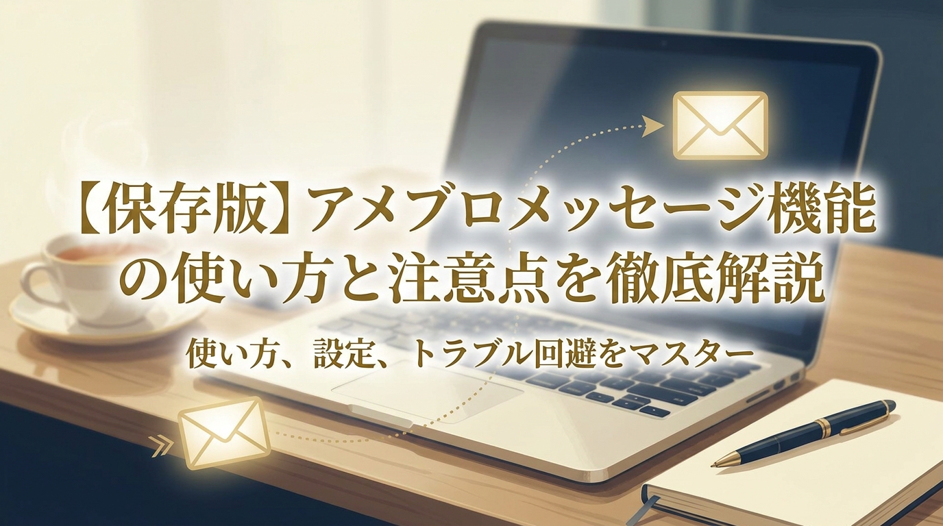 【保存版】アメブロメッセージ機能の使い方と注意点を徹底解説