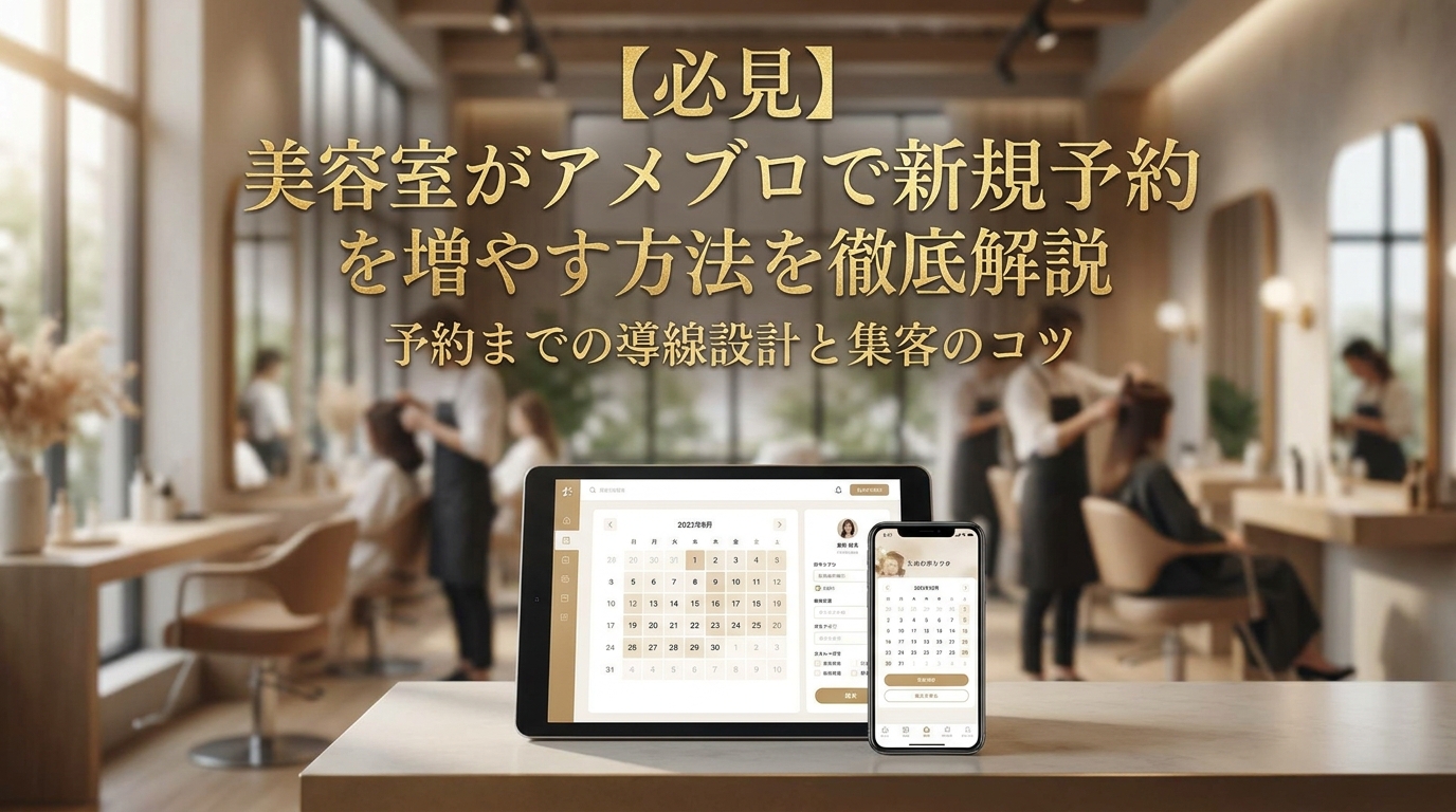 【必見】美容室がアメブロで新規予約を増やす方法を徹底解説