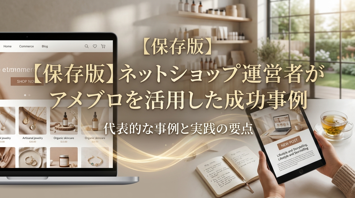 【保存版】ネットショップ運営者がアメブロを活用した成功事例