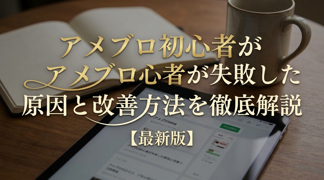 【最新版】アメブロ初心者が失敗した原因と改善方法を徹底解説