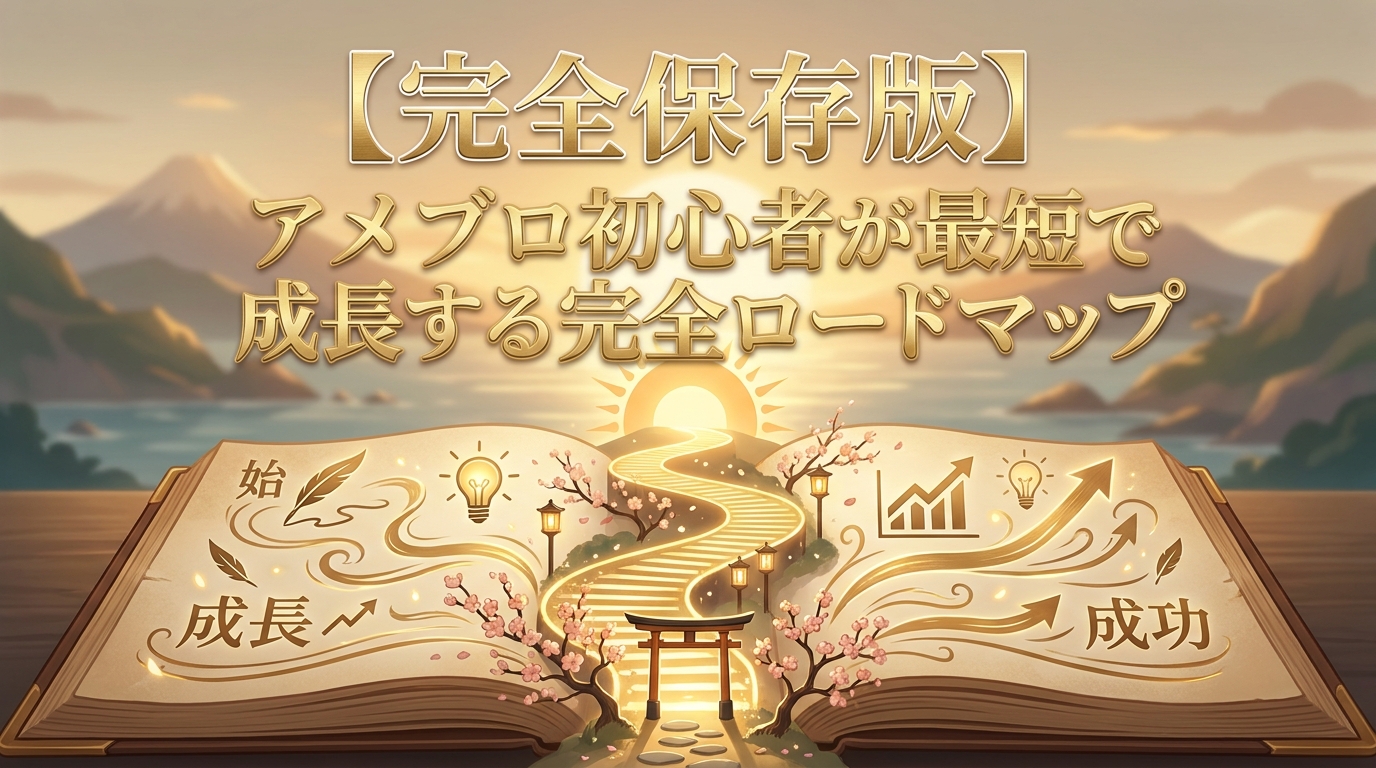 【完全保存版】アメブロ初心者が最短で成長する完全ロードマップ