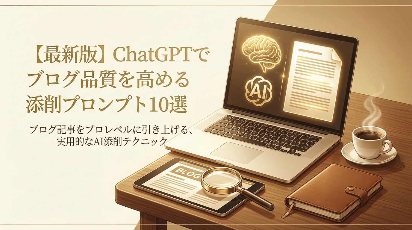 【最新版】ChatGPTでブログ品質を高める添削プロンプト10選