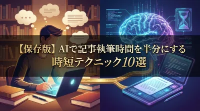 【保存版】AIで記事執筆時間を半分にする時短テクニック10選