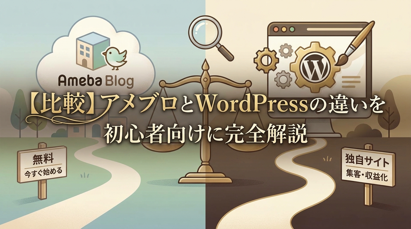 【比較】アメブロとWordPressの違いを初心者向けに完全解説
