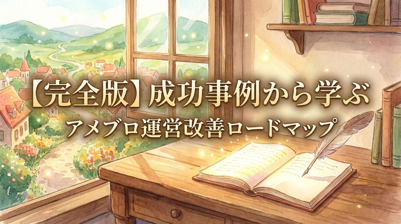 【完全版】成功事例から学ぶアメブロ運営改善ロードマップ