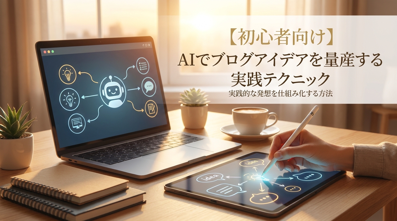 【初心者向け】AIでブログアイデアを量産する実践テクニック