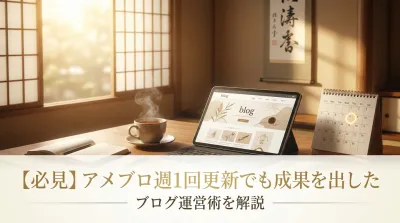 【必見】アメブロ週1回更新でも成果を出したブログ運営術を解説