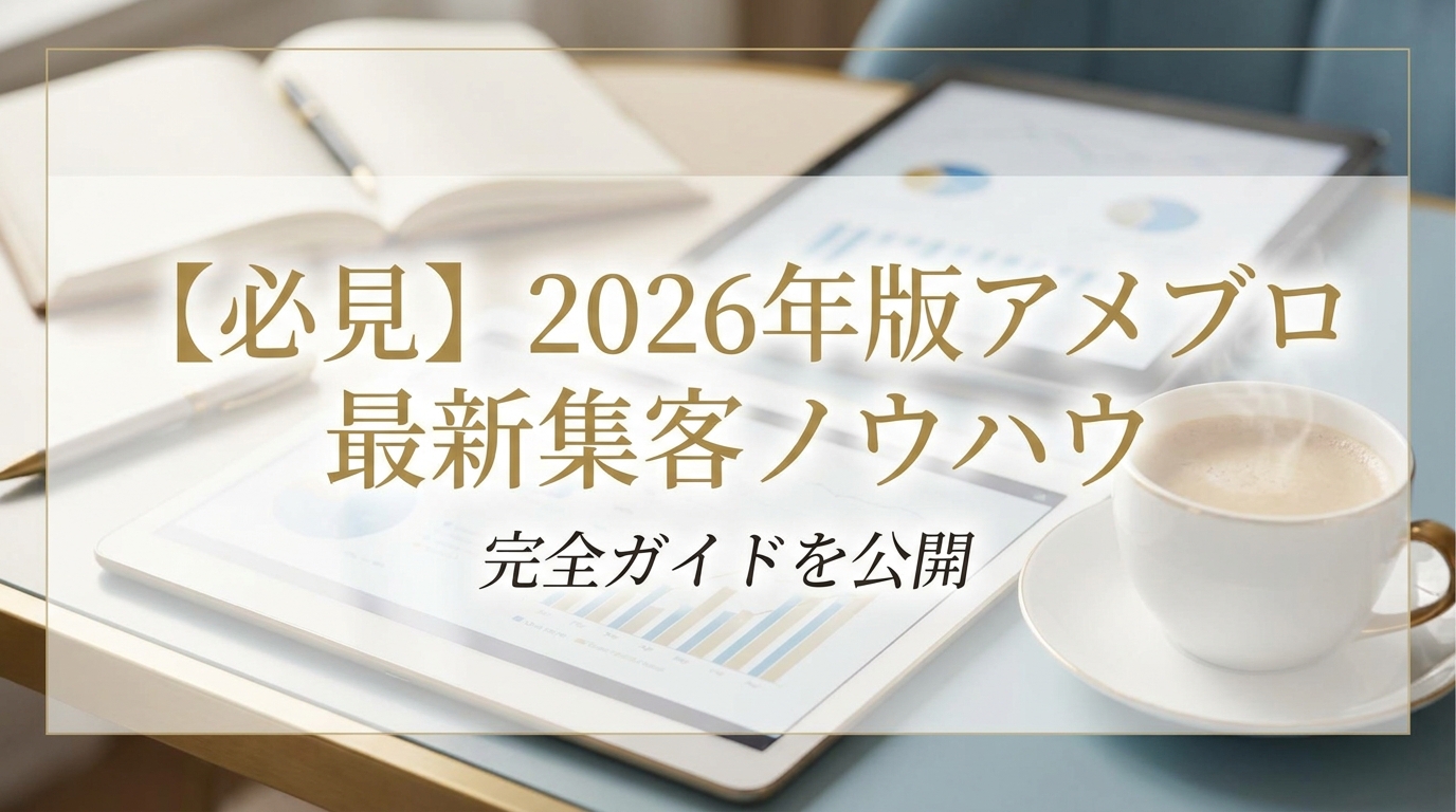 【必見】2026年版アメブロ最新集客ノウハウ完全ガイドを公開