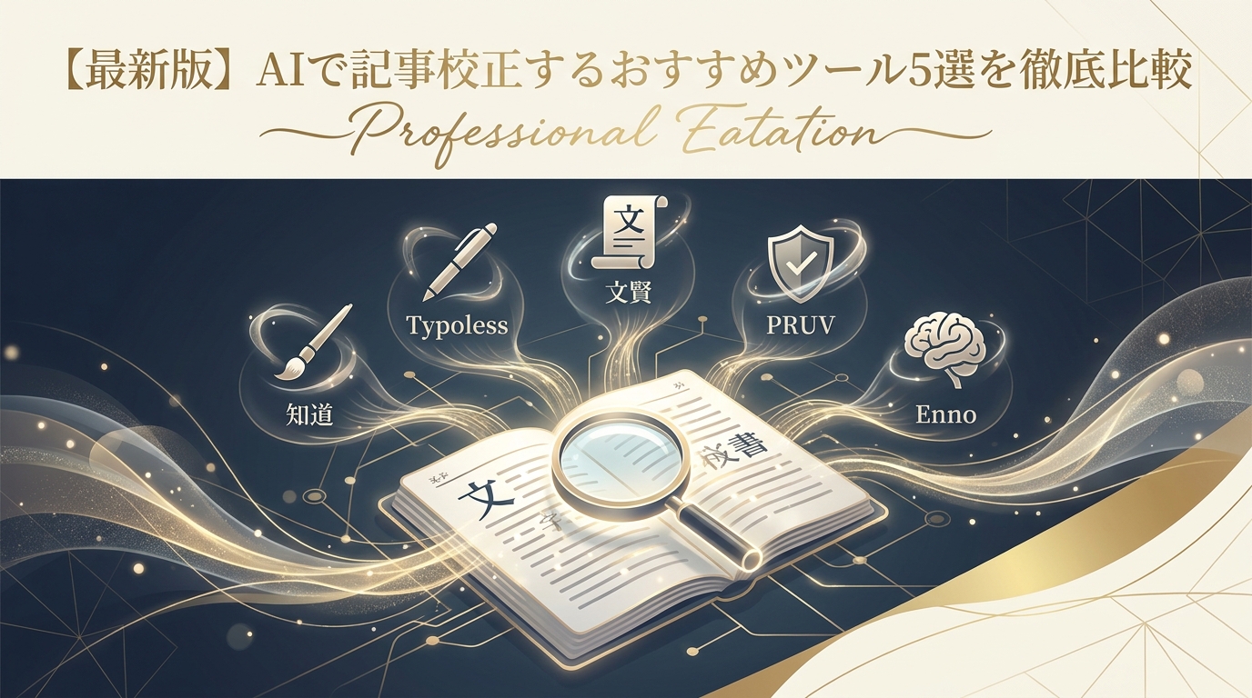【最新版】AIで記事校正するおすすめツール5選を徹底比較