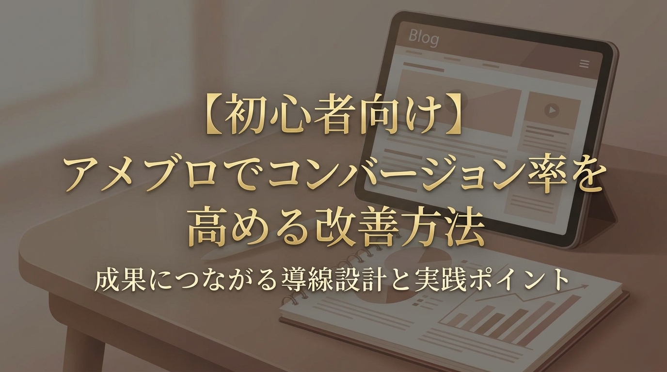 【初心者向け】アメブロでコンバージョン率を高める改善方法
