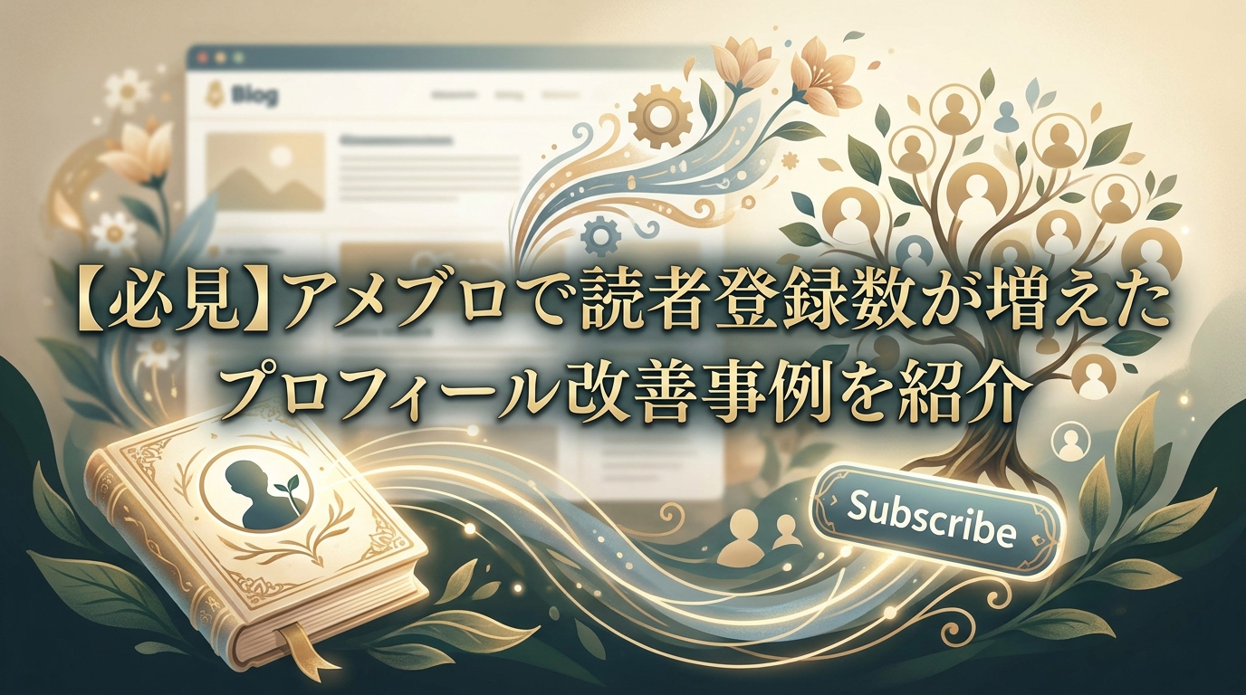【必見】アメブロで読者登録数が増えたプロフィール改善事例を紹介
