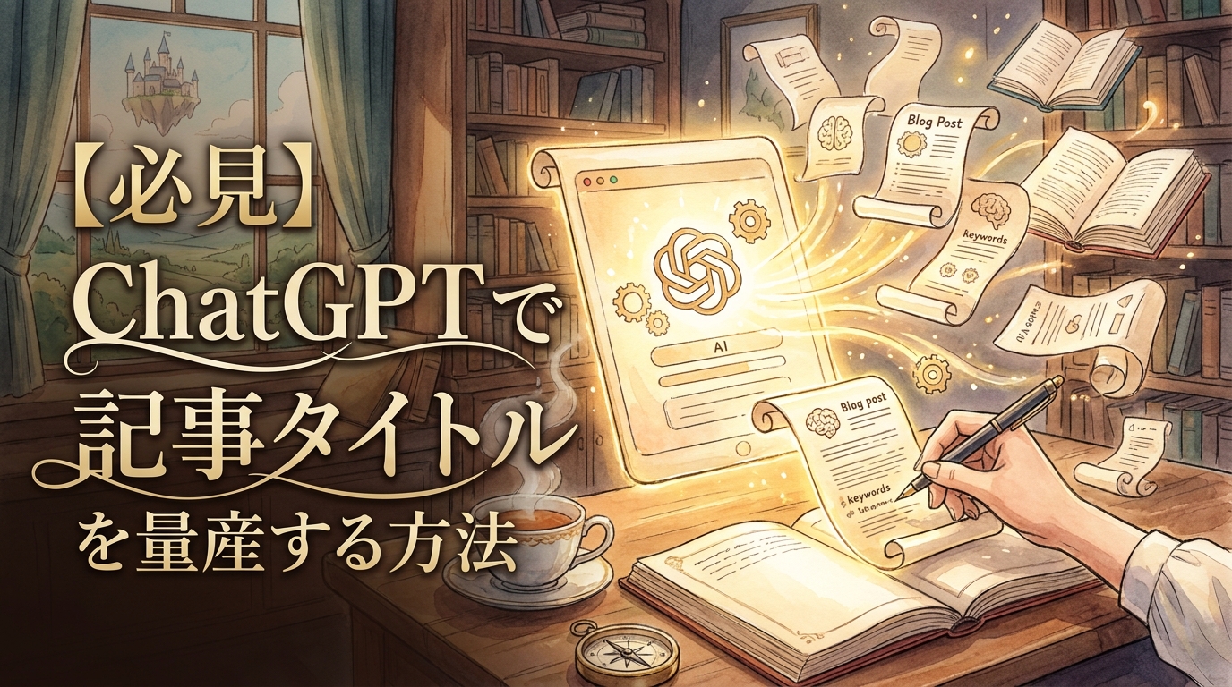 【必見】ChatGPTで読まれる記事タイトルを量産する方法