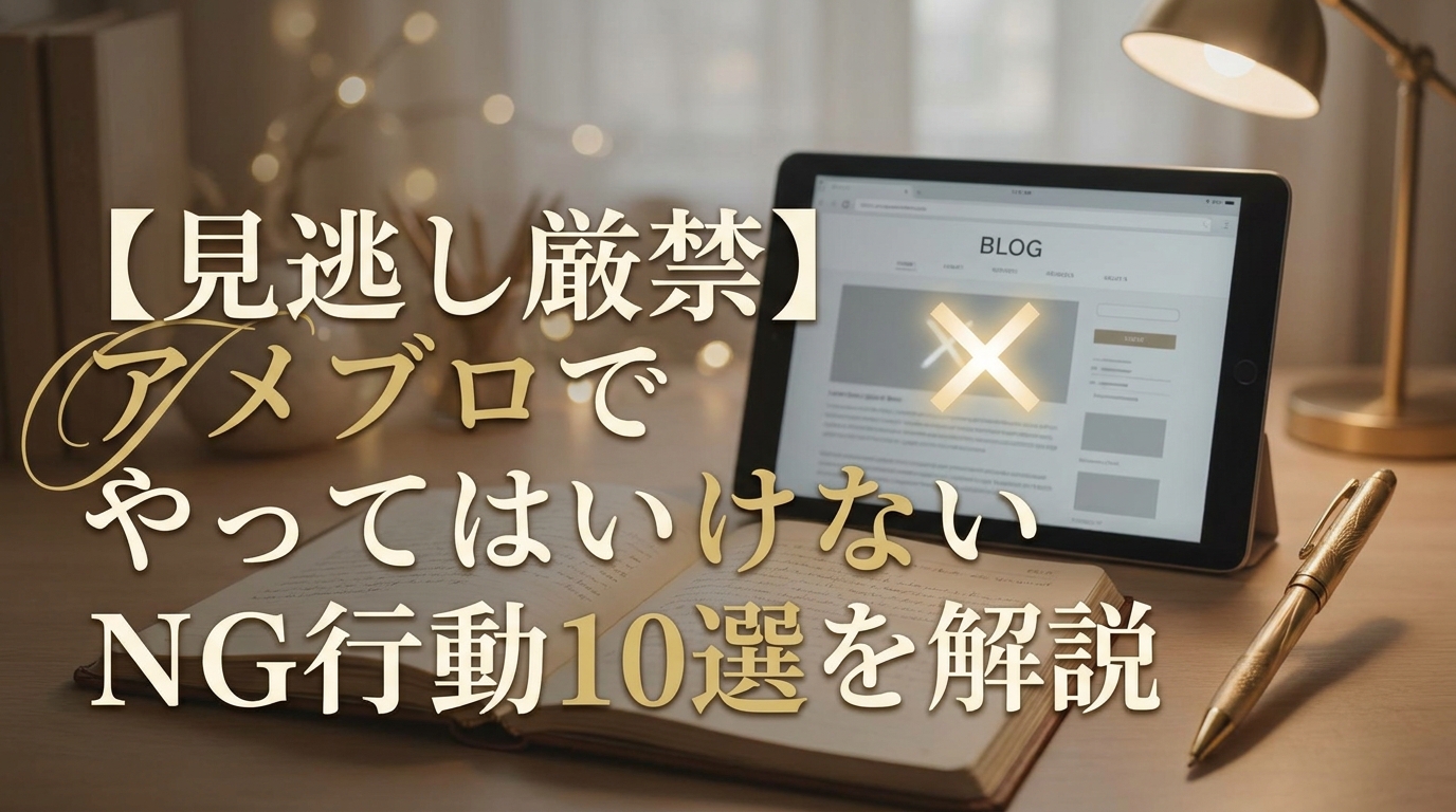 【見逃し厳禁】アメブロでやってはいけないNG行動10選を解説