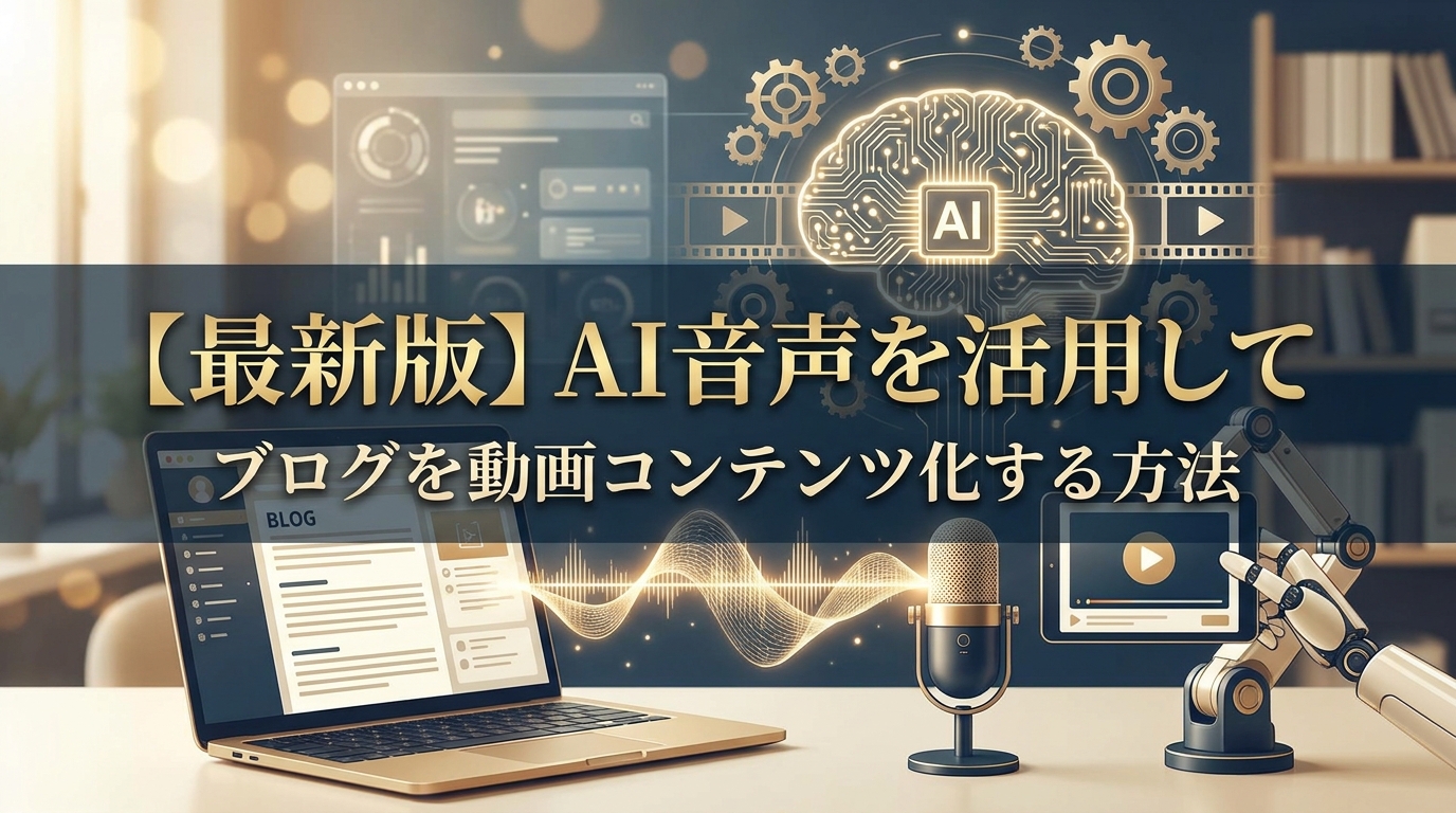 【最新版】AI音声を活用してブログを動画コンテンツ化する方法
