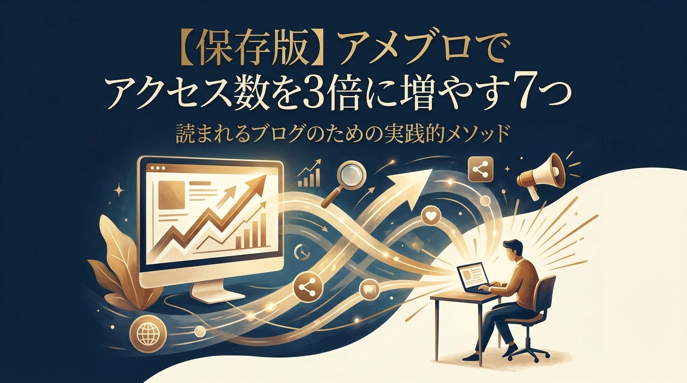 【保存版】アメブロでアクセス数を3倍に増やす7つの方法を紹介