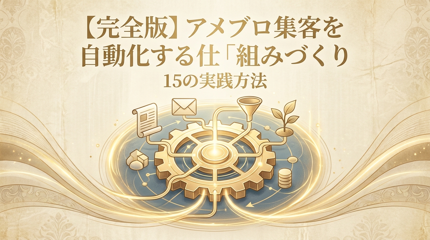 【完全版】アメブロ集客を自動化する仕組みづくり15の実践方法