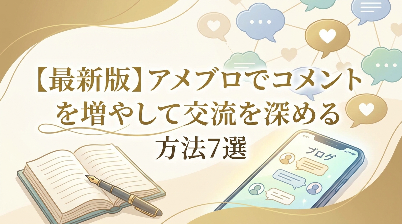 【最新版】アメブロでコメントを増やして交流を深める方法7選