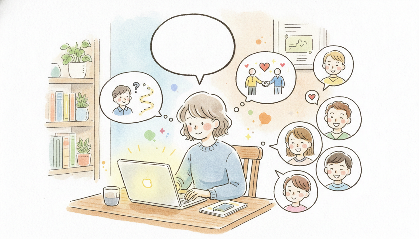 実際の場面に置き換えると書きやすくなります