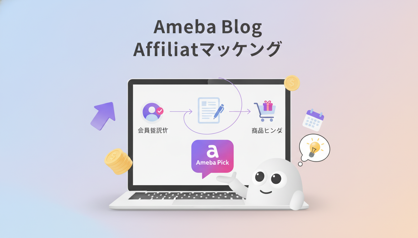 アメブロアフィリエイトはAmeba Pickから始めるのが基本です