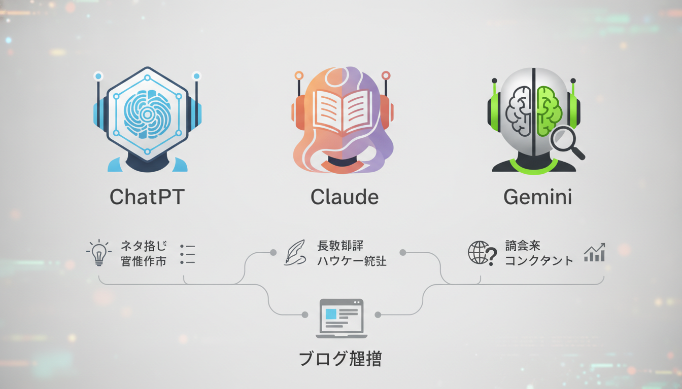 ブログ運営では3つを役割で分ける考え方が最も実用的です