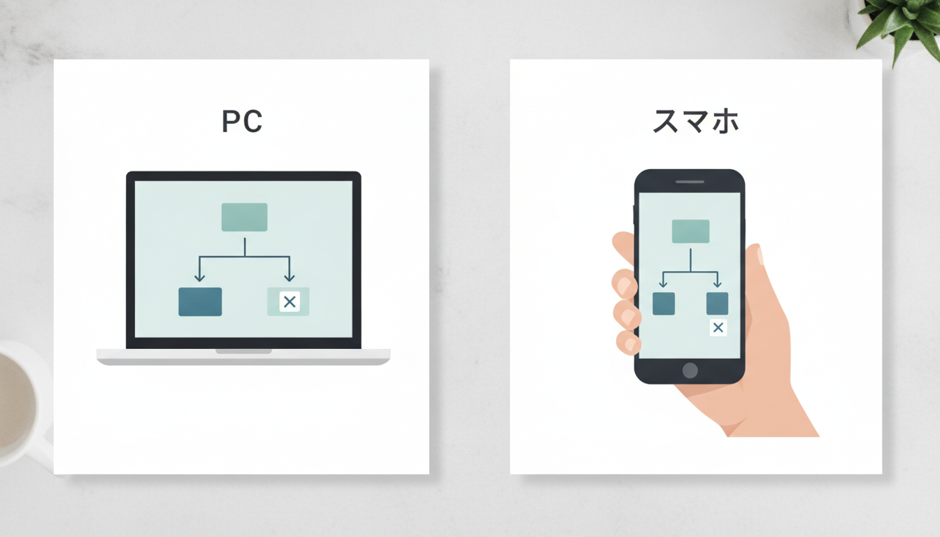 PCとスマホでの進め方を分けて把握すると迷いにくいです